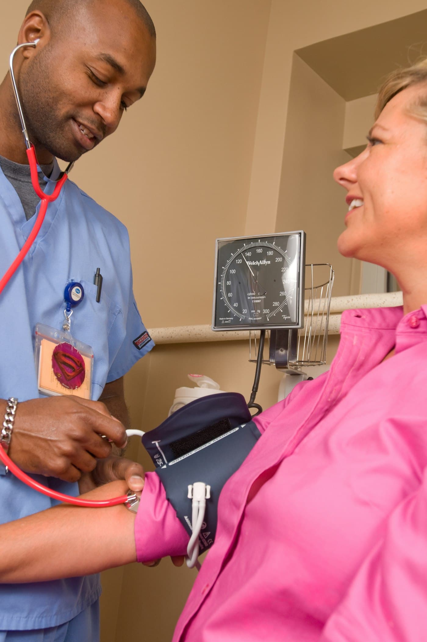 A nurse caring for a patient